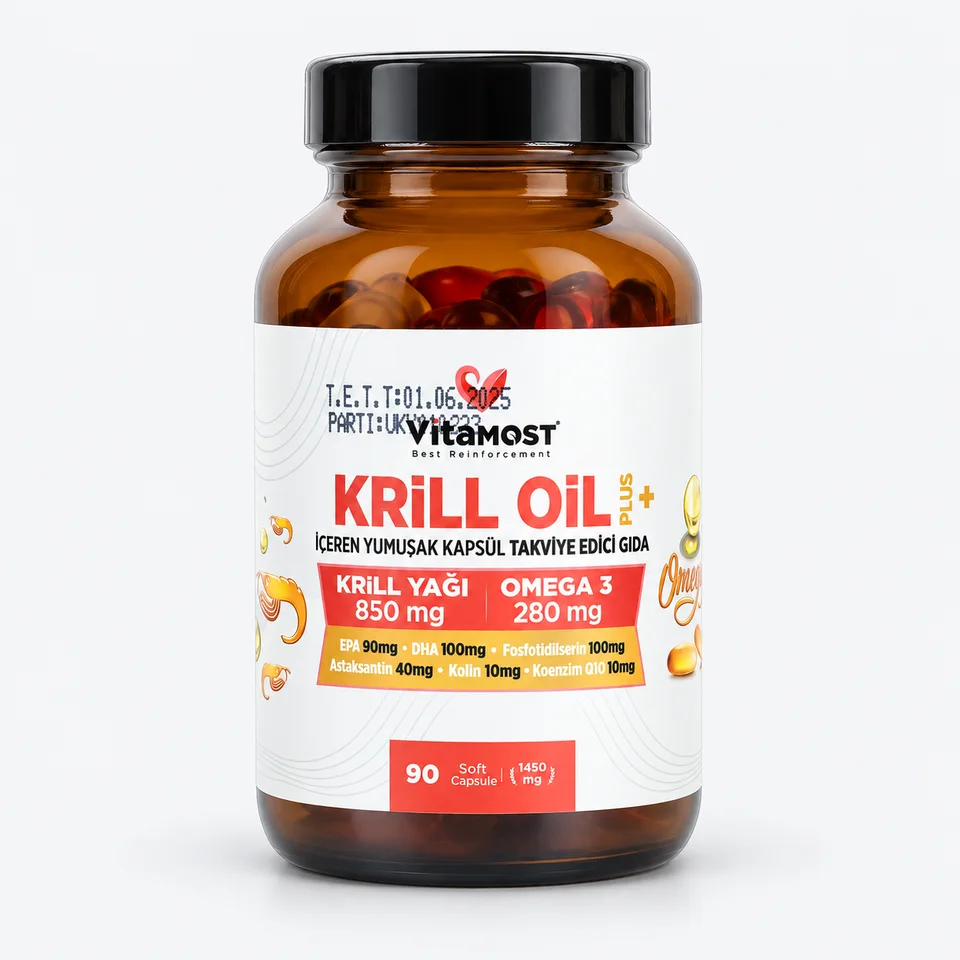 Vitamost Krill Oil Plus 90 Softjel Kapsül 1450 mg