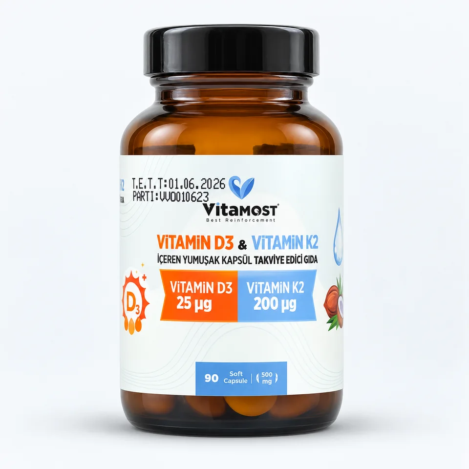 Vitamost Vitamin D3 & Vitamin K2 90 Softjel Kapsül