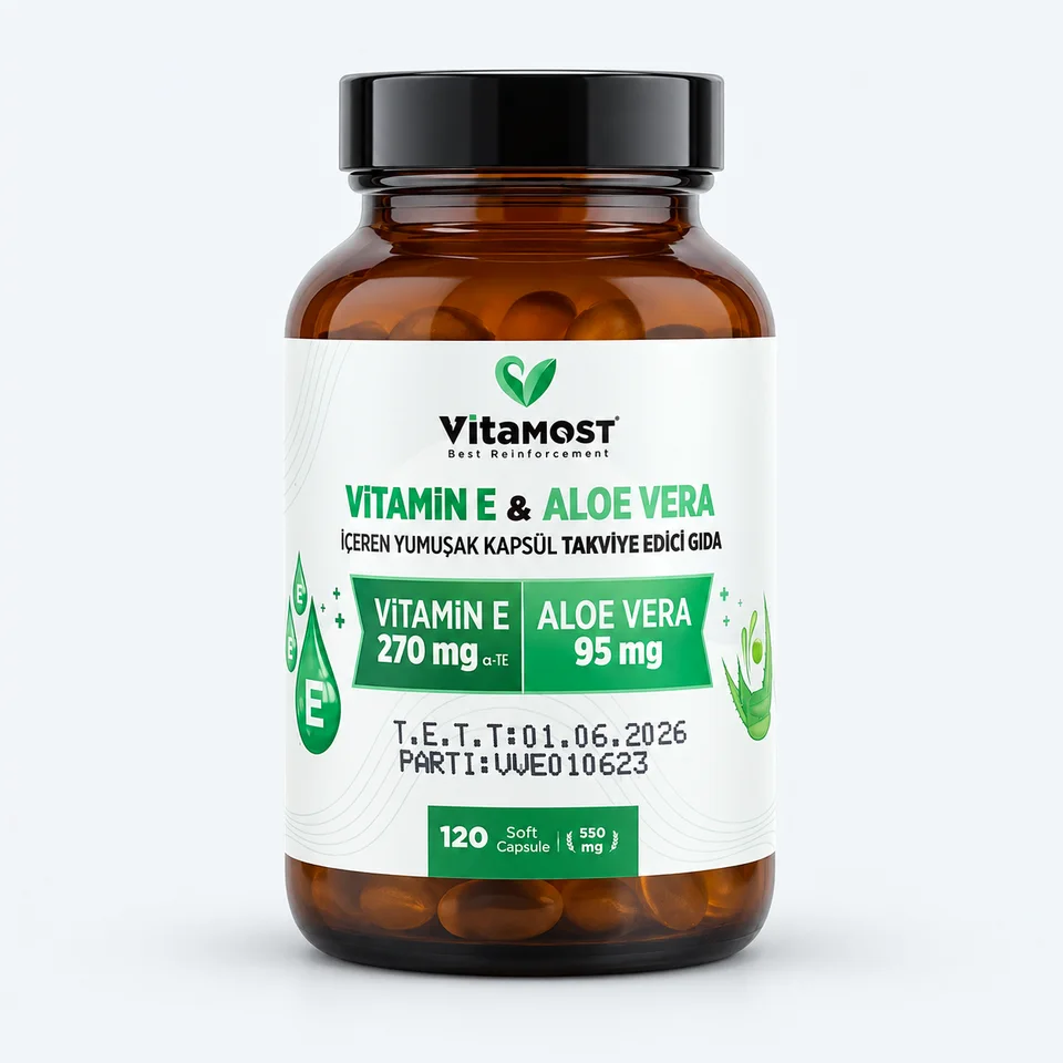 Vitamost Vitamin E & Aloe Vera 120 Softjel Kapsül